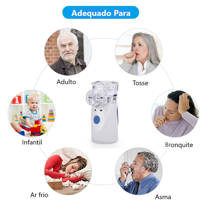 Mini Nebulizador Portátil Silencioso Recarregável