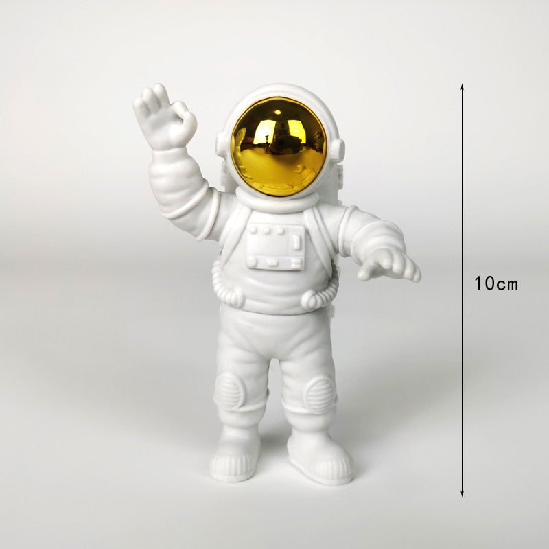 Peça Decorativa Astronauta na Lua - Arte em Design Para Diversos Ambientes - 3/4 Peças