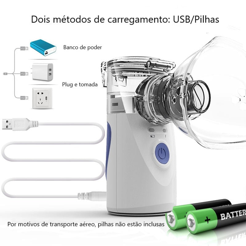 Mini Nebulizador Portátil Silencioso Recarregável