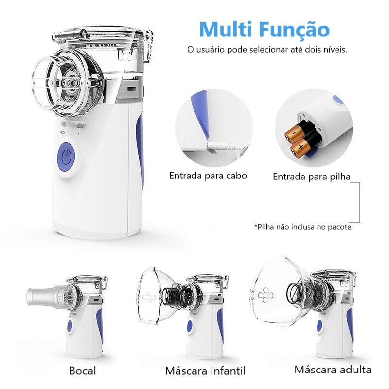 Mini Nebulizador Portátil Silencioso Recarregável