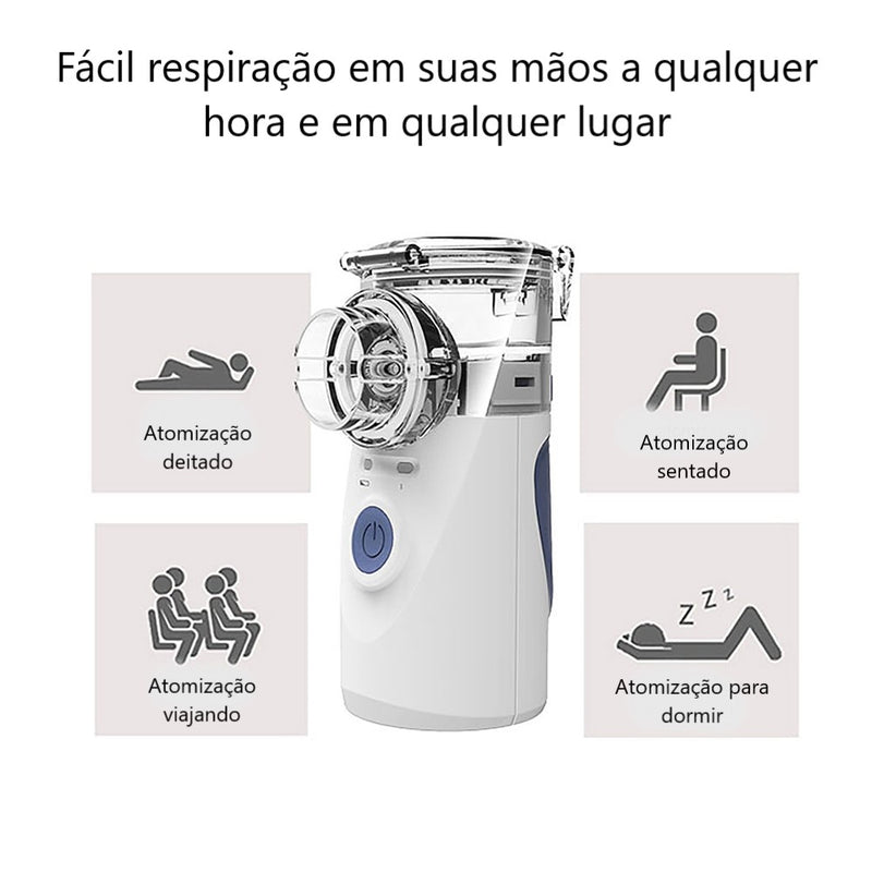 Mini Nebulizador Portátil Silencioso Recarregável